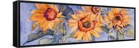 Sunflowers VI-Sharon Pitts-Framed Stretched Canvas
