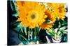 Sunflowers With Paint Effect-null-Stretched Canvas