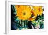 Sunflowers With Paint Effect-null-Framed Photo