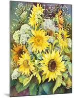 Sunflowers with Wild Flowers-Joanne Porter-Mounted Giclee Print