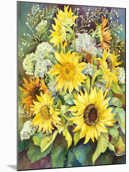 Sunflowers with Wild Flowers-Joanne Porter-Mounted Giclee Print