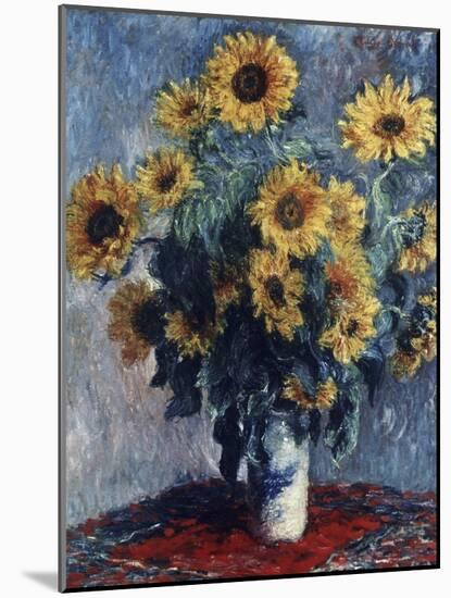 Sunflowers-Claude Monet-Mounted Giclee Print