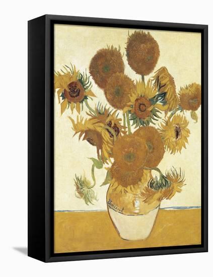 Sunflowers-Vincent van Gogh-Framed Stretched Canvas