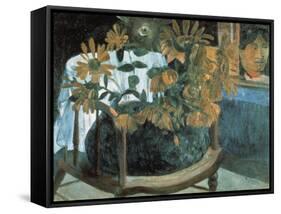 Sunflowers-Paul Gauguin-Framed Stretched Canvas