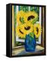 Sunflowers-Julie DeRice-Framed Stretched Canvas