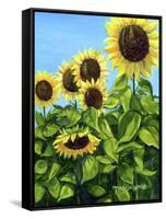 Sunflowers-Tanja Ware-Framed Stretched Canvas