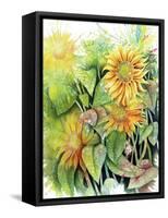 Sunflowers-Michelle Faber-Framed Stretched Canvas