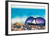 Sunglasses and Shells on the Beach-Labunskiy K.-Framed Photographic Print