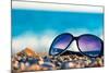 Sunglasses and Shells on the Beach-Labunskiy K.-Mounted Photographic Print