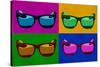 Sunglasses Pop Art-null-Stretched Canvas