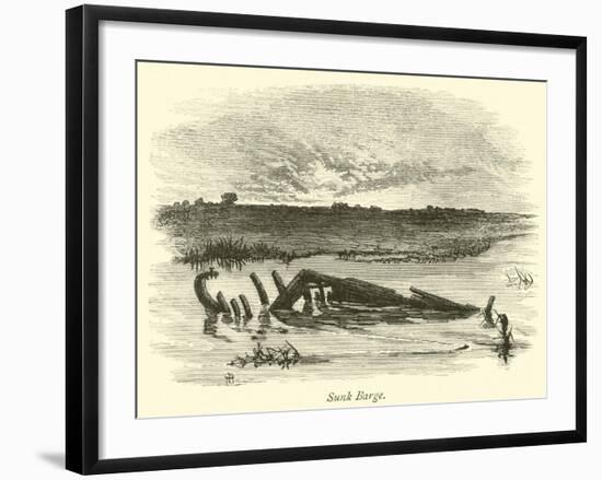 Sunk Barge-null-Framed Giclee Print