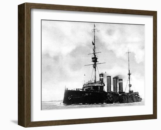 Sunk in Action Off Chile, H.M.S Good Hope-null-Framed Photographic Print