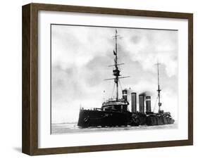 Sunk in Action Off Chile, H.M.S Good Hope-null-Framed Photographic Print