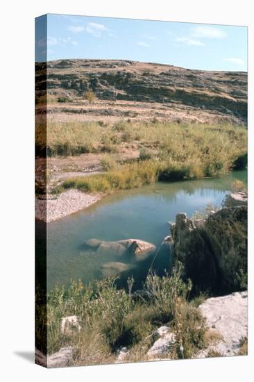 Sunken Assyrian Sculpture, Bavian, Iraq, 1977-Vivienne Sharp-Stretched Canvas