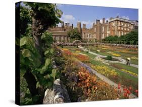 Sunken Gardens, Hampton Court Palace, Greater London, England, United Kingdom-Walter Rawlings-Stretched Canvas