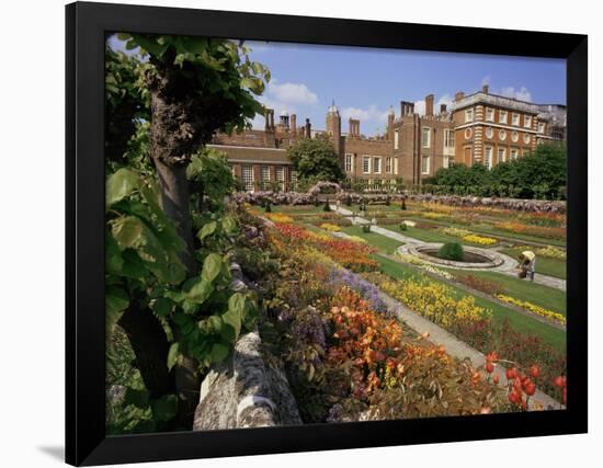 Sunken Gardens, Hampton Court Palace, Greater London, England, United Kingdom-Walter Rawlings-Framed Photographic Print