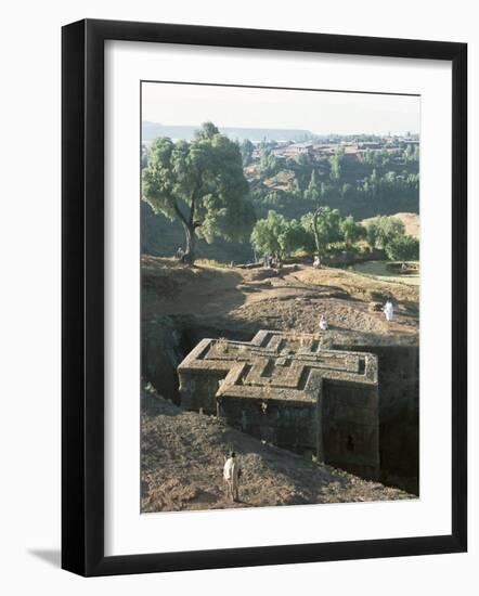 Sunken, Rock-Hewn Christian Church, in Rural Landscape, Unesco World Heritage Site, Ethiopia-Upperhall Ltd-Framed Photographic Print