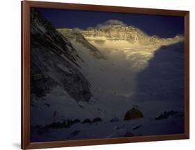 Sunkissed Advanced Basse Camp on Southside of Everest, Nepal-Michael Brown-Framed Premium Photographic Print