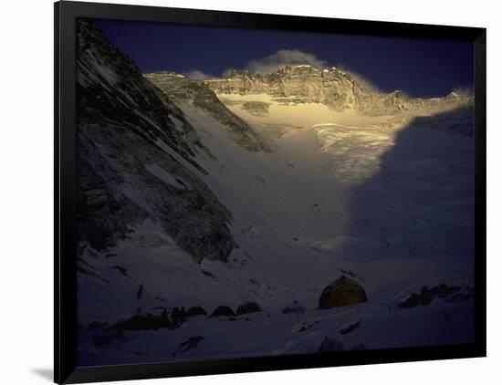 Sunkissed Advanced Basse Camp on Southside of Everest, Nepal-Michael Brown-Framed Premium Photographic Print