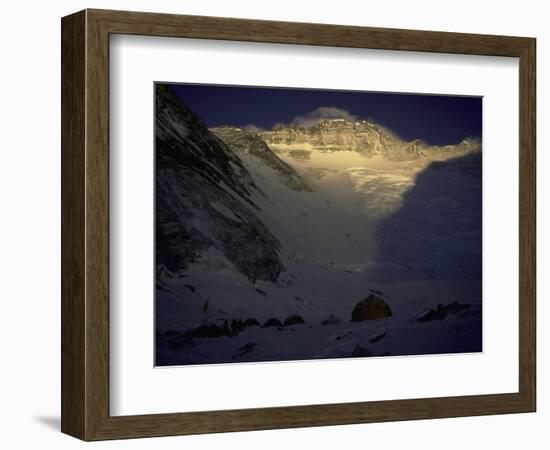 Sunkissed Advanced Basse Camp on Southside of Everest, Nepal-Michael Brown-Framed Photographic Print