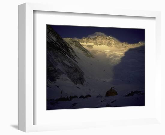 Sunkissed Advanced Basse Camp on Southside of Everest, Nepal-Michael Brown-Framed Photographic Print