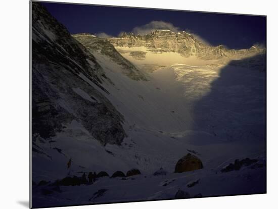 Sunkissed Advanced Basse Camp on Southside of Everest, Nepal-Michael Brown-Mounted Photographic Print