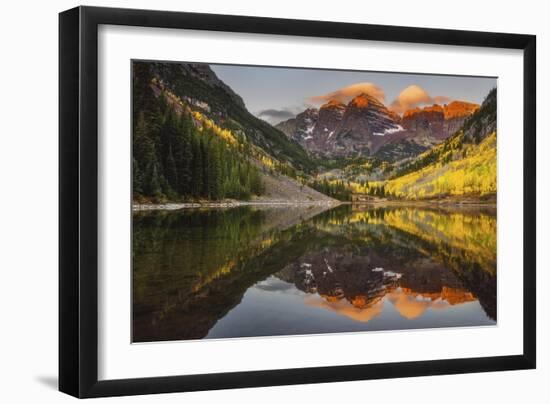 Sunkissed Peaks Bright-Darren White Photography-Framed Giclee Print