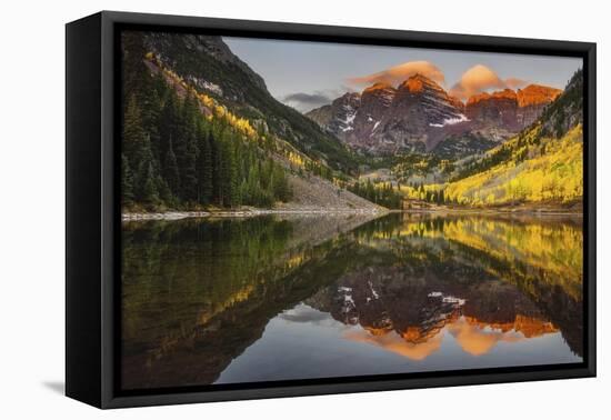 Sunkissed Peaks Bright-Darren White Photography-Framed Stretched Canvas