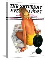 "Sunlamp," Saturday Evening Post Cover, March 4, 1939-Robert P. Archer-Stretched Canvas