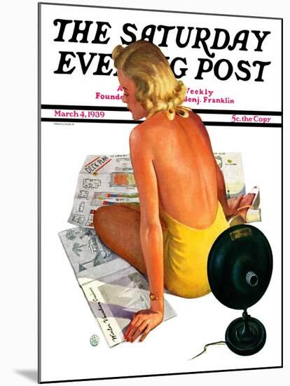 "Sunlamp," Saturday Evening Post Cover, March 4, 1939-Robert P. Archer-Mounted Giclee Print