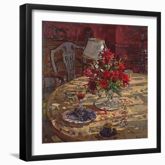 Sunlight and Dahlias-Susan Ryder-Framed Giclee Print