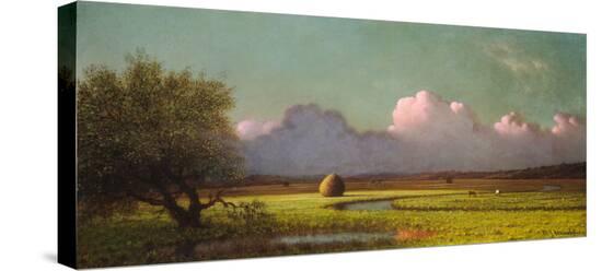 Sunlight and Shadow: The Newbury Marshes, c. 1871/1875-Martin Johnson Heade-Stretched Canvas