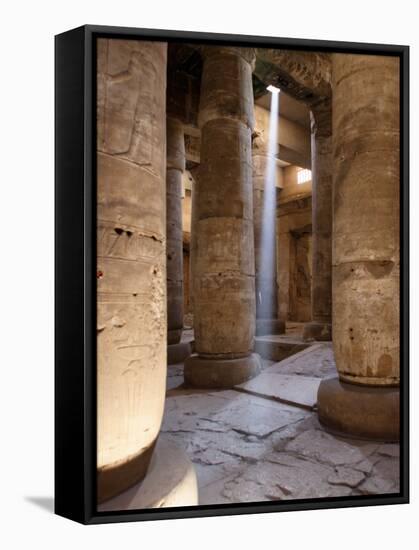 Sunlight Entering the Temple of Abydos, Egypt-Michele Molinari-Framed Stretched Canvas