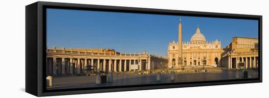 Sunlight Falling on a Basilica, St. Peter's Basilica, St. Peter's Square, Vatican City, Rome, La...-null-Framed Stretched Canvas