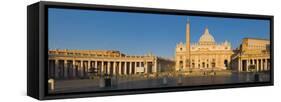 Sunlight Falling on a Basilica, St. Peter's Basilica, St. Peter's Square, Vatican City, Rome, La...-null-Framed Stretched Canvas