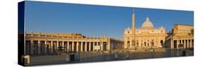 Sunlight Falling on a Basilica, St. Peter's Basilica, St. Peter's Square, Vatican City, Rome, La...-null-Stretched Canvas