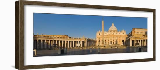 Sunlight Falling on a Basilica, St. Peter's Basilica, St. Peter's Square, Vatican City, Rome, La...-null-Framed Photographic Print