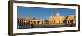 Sunlight Falling on a Basilica, St. Peter's Basilica, St. Peter's Square, Vatican City, Rome, La...-null-Framed Photographic Print