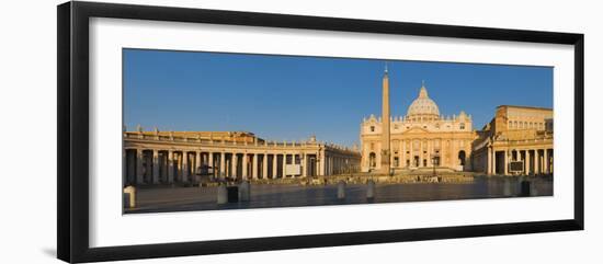 Sunlight Falling on a Basilica, St. Peter's Basilica, St. Peter's Square, Vatican City, Rome, La...-null-Framed Photographic Print