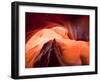 Sunlight Filters Down Carved Red Sandstone Walls of Lower Antelope Canyon, Page, Arizona, Usa-Paul Souders-Framed Photographic Print