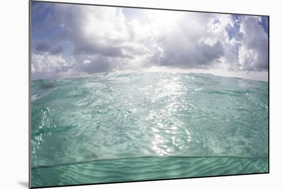 Sunlight Illuminates the Turquoise Water in Turneffe Atoll, Belize-Stocktrek Images-Mounted Photographic Print