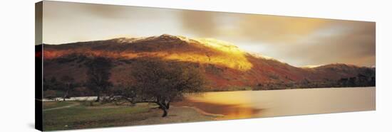 Sunlight on Mountain Range, Ullswater, Lake District, Great Britain, United Kingdom-null-Stretched Canvas