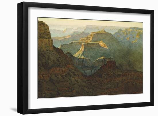 Sunlight on the Grand Canyon, 1924-Gunnar Widforss-Framed Giclee Print