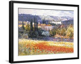 Sunlight on the Poppyfield-Malva-Framed Giclee Print