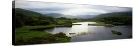 Sunlight on Water, Distant Mountains in Mist, Ireland-null-Stretched Canvas
