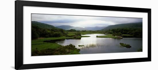 Sunlight on Water, Distant Mountains in Mist, Ireland-null-Framed Photographic Print