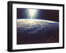 Sunlight over Earth Taken from Space Shuttle Discovery VIII Mission-null-Framed Photographic Print