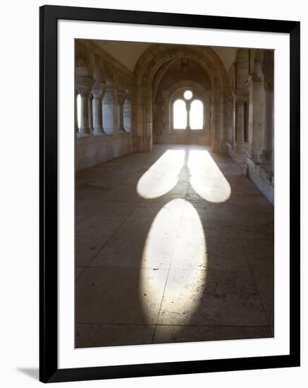 Sunlight Pouring Through Arched Windows, Fishermen's Bastion (Halaszbastya), Buda, Budapest, Hungar-Stuart Black-Framed Photographic Print