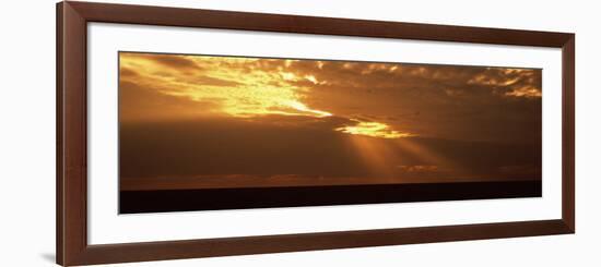 Sunlight Radiating Through Clouds at Sunset, Masai Mara National Reserve, Kenya-null-Framed Photographic Print