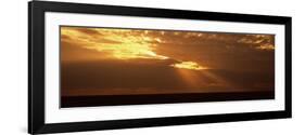 Sunlight Radiating Through Clouds at Sunset, Masai Mara National Reserve, Kenya-null-Framed Photographic Print